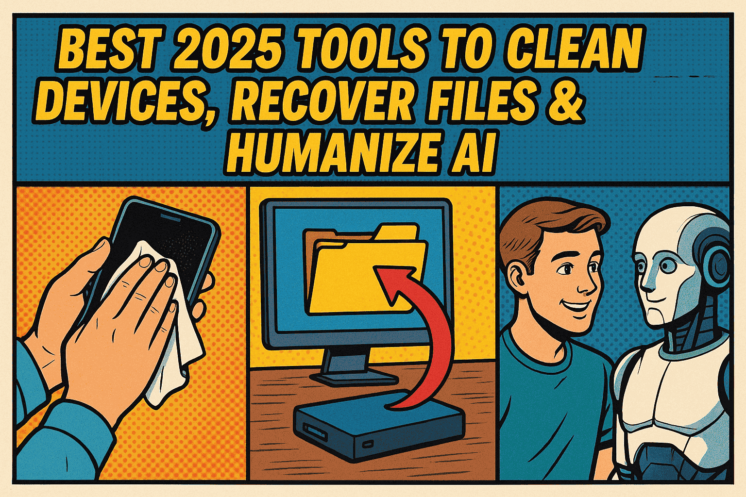 Best 2025 Tools to Clean Devices, Recover Files & Humanize AI