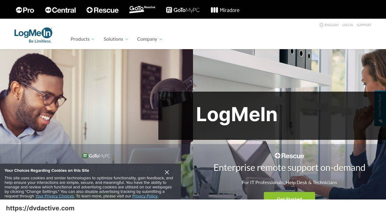 https://www.logmein.com/ screenshot