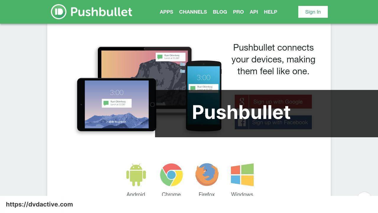 https://www.pushbullet.com/ screenshot