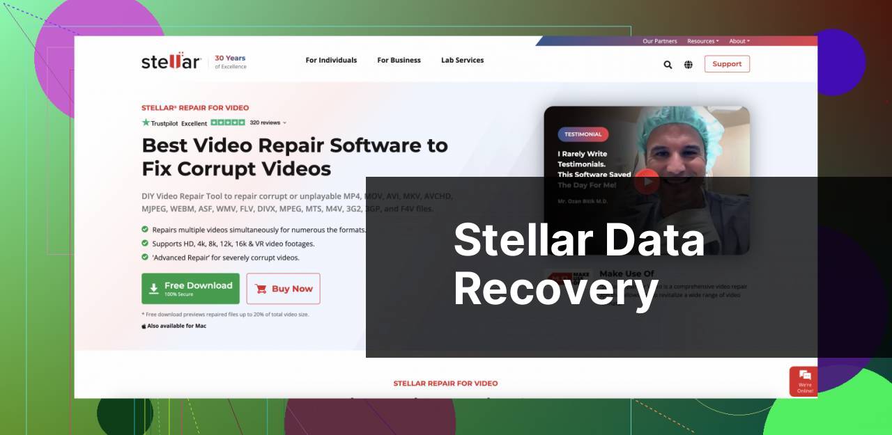 https://www.stellarinfo.com/data-recovery-software.php screenshot