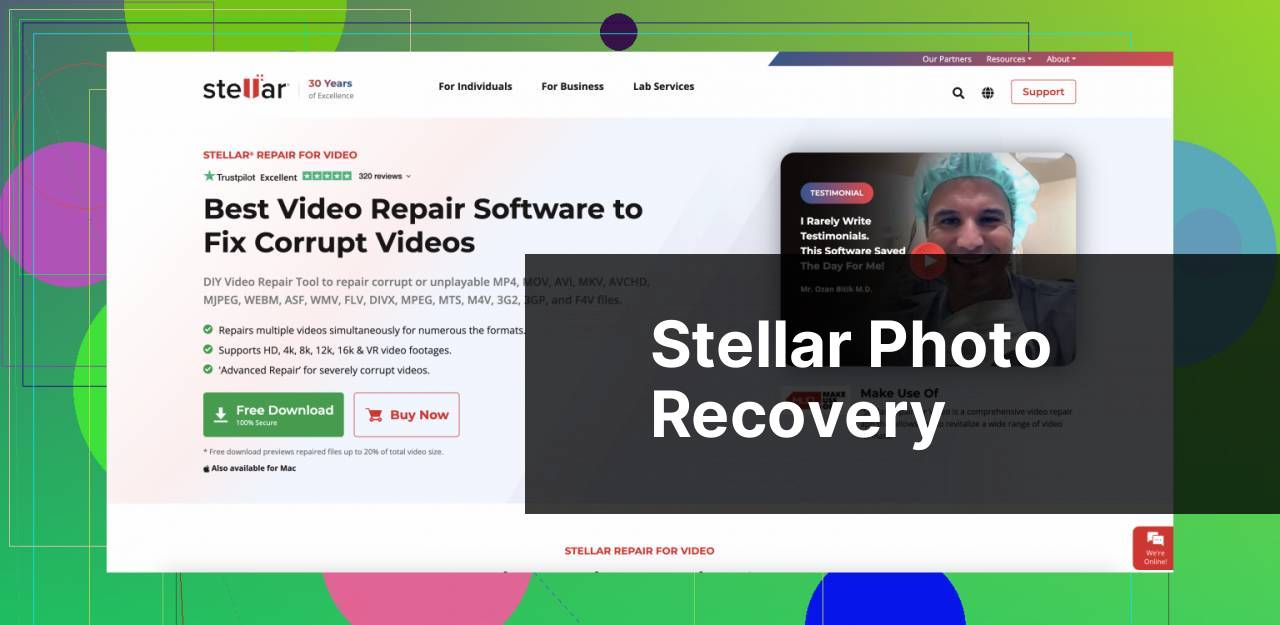 https://www.stellarinfo.com/data-recovery-software.php screenshot