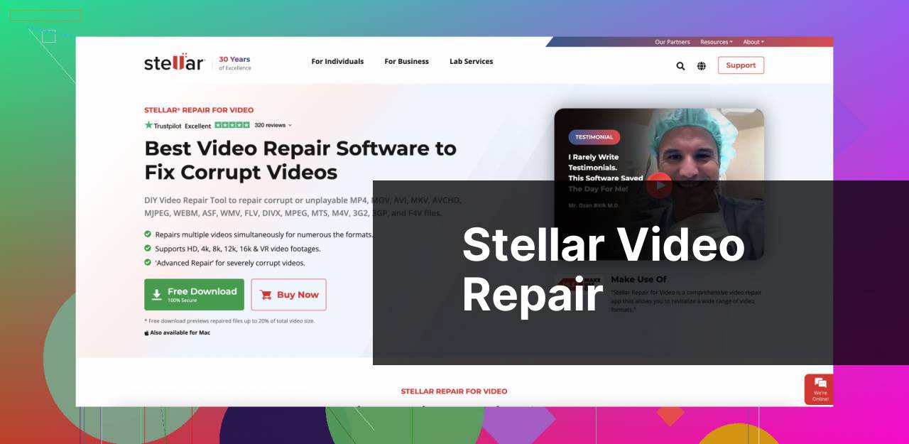 https://www.stellarinfo.com/video-repair.php screenshot