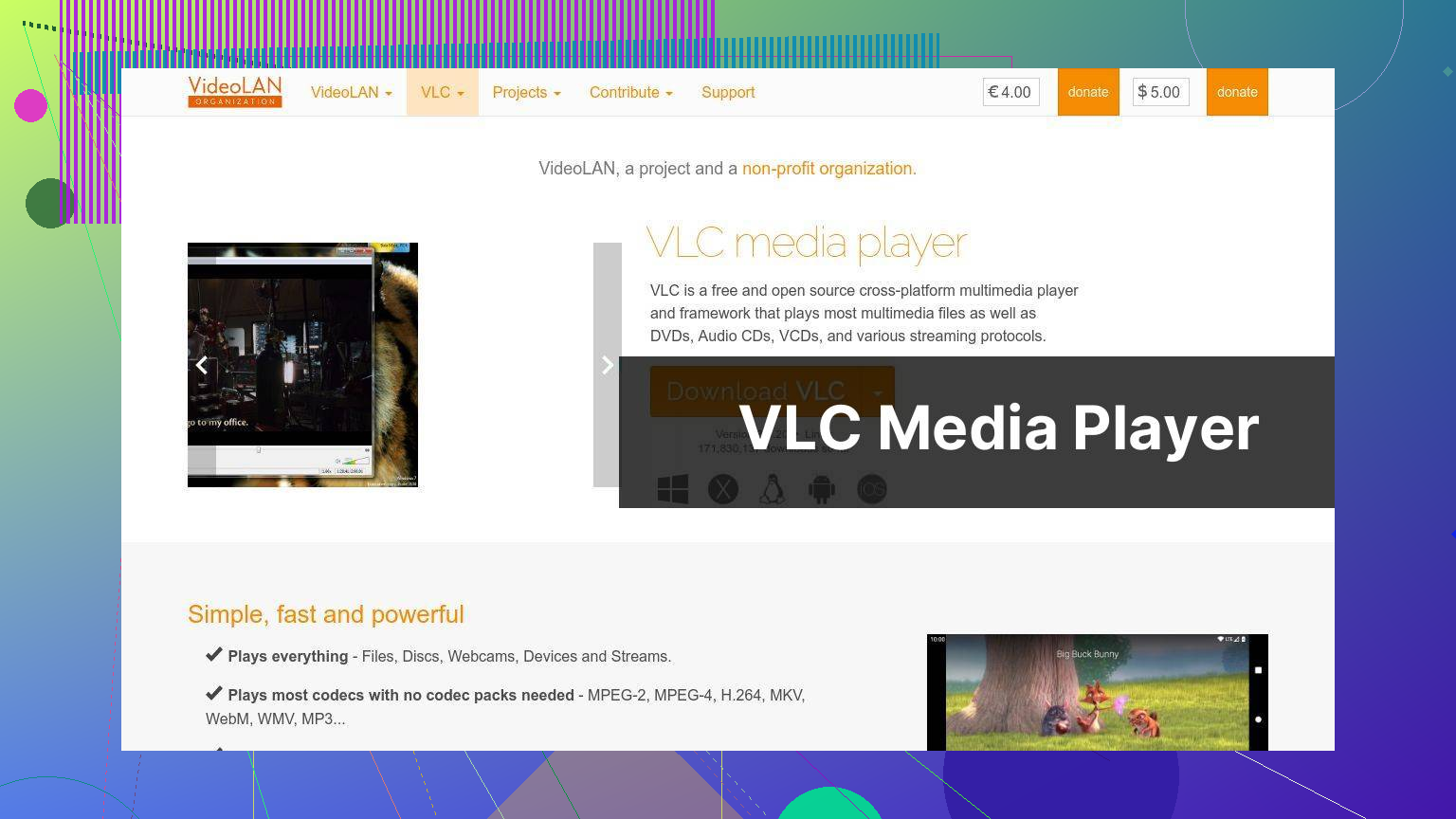 https://www.videolan.org/vlc/index.html screenshot