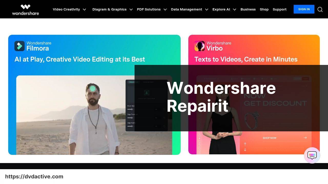 https://www.wondershare.com screenshot